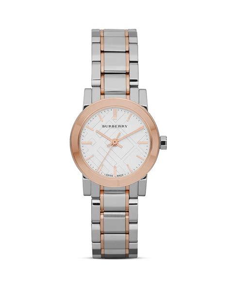 burberry rose gold and silver watch|beautiful silver gold Burberry watch.